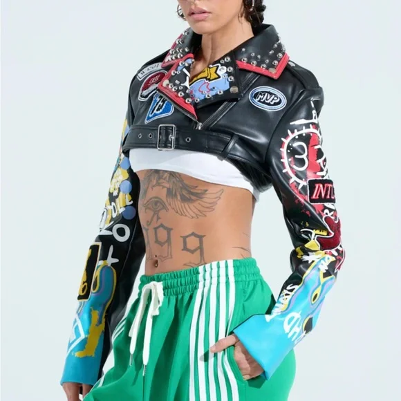 Label Phoenix Ultra Crop Moto Jacket - Picture 7 of 9